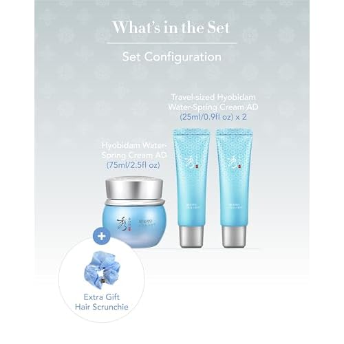 Sooryehan Water Spring Cream AD Amazon gift Set (Amazon Set, 4.2fl oz) - Korean Moisturizer Skincare for Deep Hydration Boost & Elasticity by LG Beauty. Fermented Ginseng, Hyaluronic Acid, Amino Acid.