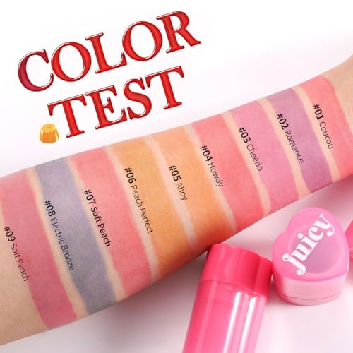 Cooling Water Jelly Tint Stick£¬Multi-Use Juicy Love Blush, 3-In-1cheek Blush & Eyeshadow & Lip Tinted Long-Lasting Moisture Stick£¬Bouncy Jelly Texture£¬Creates A Moist Watercolor Effect (#09, 0.32oz)