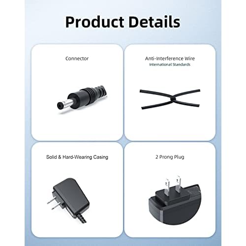 8V Power Cord Compatible with Philips Norelco HQ840 Multigroom Series 3000 MG3750 MG3750/60 MG3760 Charger Shaver Power Supply