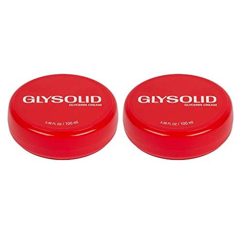 Glysolid Glycerin Skin Cream - Thick, Smooth, and Silky - Trusted Formula for Hands, Feet and Body 3.38 fl oz (100ml Jar) - 2pack