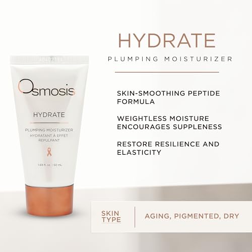 OSMOSIS HYDRATE Plumping Facial Moisturizer with Shea Butter, Skin-Soothing and Firming for Aging, Pigmented, Sensitive, Dry, and Irritated Skin, 1.69 Fl Oz