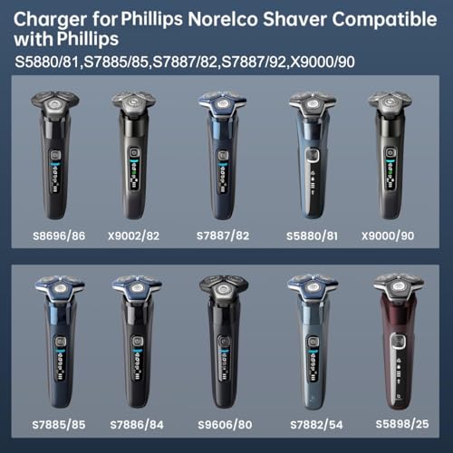 Charger Stand Compatible with Philips Norelco Shaver S7887/82 S5880/81 S5884/82 S5887/83 S7885/85 S7886/84 S7889/91 S9606/80 S8696/86 S8692/83 XP9204/85 XP9201/88 XP9203/81 XP9200/82 X9000/90