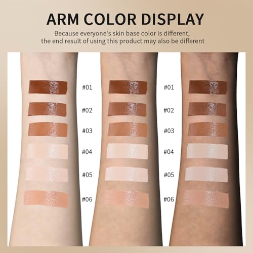 Serum-Boosted Beauty Balm & Skin Tint Stick - Solid Tinted Moisturizing Serum for Natural Finish Makeup, Full Coverage, Silky Texture (#6, 1Pc)