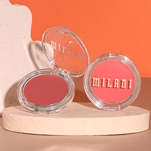 Milani Blush Makeup ? Cheek Kiss Cream Blush for Cheeks, Buildable Cream-to-Gel Blusher & Lip Tint, Dewy Natural Color, Hydrating - Nude Kiss