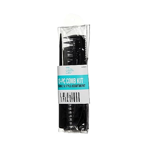 KISS Professional 10-pc Comb Set-Detangle & Style Assortment,(Pack of 2)