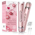 Bikini Trimmer for Women- LED Light Electric Razors for Women for for Face, Bikini, Body, Leg, USB Rechargeable Facial Hair Removal, IPX7 Waterproof Electric Shaver, Painless & Flawless