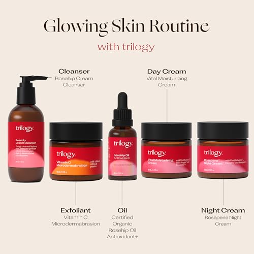 Trilogy Rosehip Oil Antioxidant+, Certified Organic Hydration & Repair Beauty Oil, 1.0 fl oz