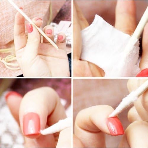 Onwon 1000 Pieces Orange Wood Sticks - Double Sided Nail Art Multi-Functional Cuticle Pusher Remover, Clean Nail Polish - 110mm Pointed End & Flat End Manicure Pedicure Tool