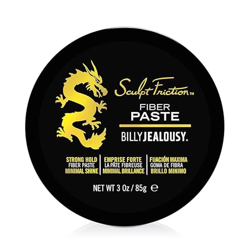 Billy Jealousy Sculpt Friction Fiber Hair Paste for Men, Adds Volume & Texture with Touchable Hold & Low Shine, Hair Product for Fine or Thinning Crown, 3 Oz