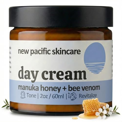 Bee Venom & Manuka Honey 45+ MGO Day Cream - Firming, Anti-Wrinkle Face Moisturizer with Hyaluronic Acid & Vitamin C, 2oz | 2.5-month supply