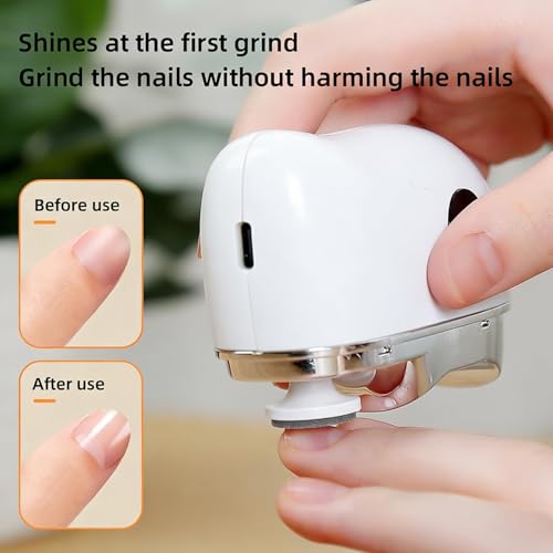 Electric Nail Clipper, Upgraded Electric Nail Trimmers with LED Light, Baby Nail File with 3 Adjustable Speeds, Slant Curved Blade Nail Clipper for Thick Toenails and Ingrown Nails, for Adults, Kids
