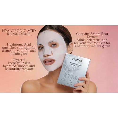 8 Day Glow & Hydration Routine ? Bio Collagen + Hyaluronic Acid Masks (8 Count) | Alternating Face Mask System for Firming, Deep Hydration & Glass Skin