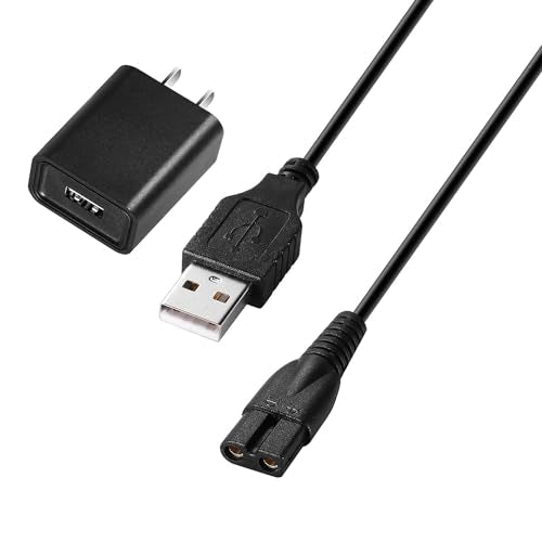 Replacement Ufree U-1176 Charger USB Charger Cable Compatible with Ufree Beard Trimmer for Men Model U-1176 Power Cord