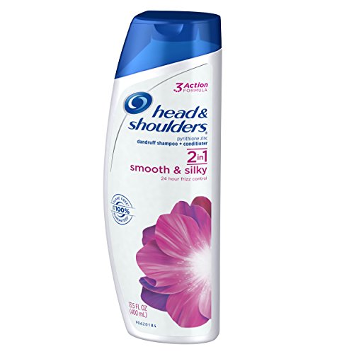 Head and Shoulders Smooth & Silky 2-in-1 Dandruff Shampoo and Conditioner 13.5 Fl Oz (Pack of 2)