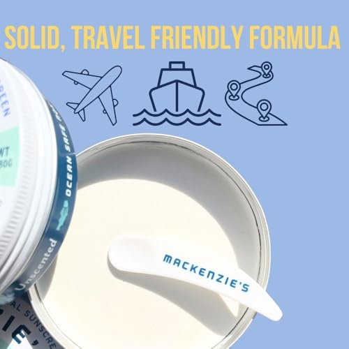 MacKenzie's SPF 40 Ocean Safe Sunscreen Tin - Mineral Based - Eco Friendly - Gifts for Fishermen - Gifts for Men - Applies Sheer