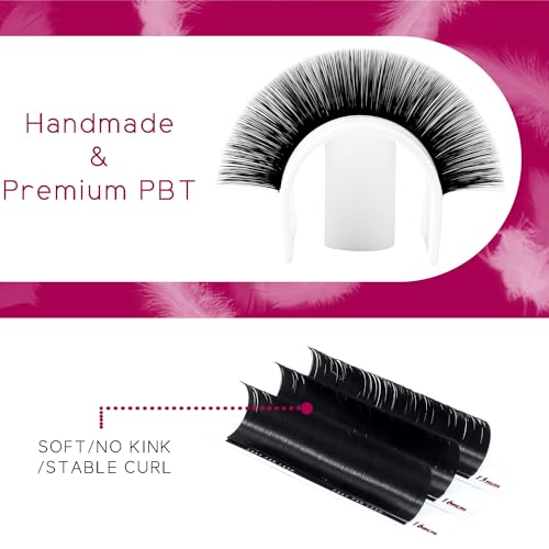 KOLYBEL Easy Fan Lash Extensions 0.05 Thickness Eyelash Extension D Curl 8-15mm Mix Lash Tray Auto Blooming Lash Extension Volume Lashes Extensions Lasting Self Fanning Lashes(0.05-D,8-15mm)