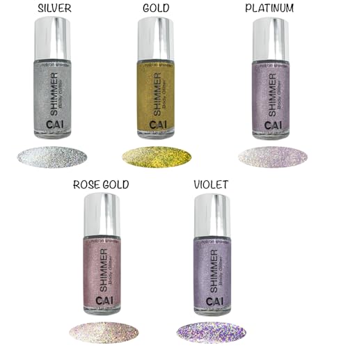 Hair Glitter Gel Body Glitter & Face Glitter for Women/Kids(5 Pk Stardust Unicorn) Iridescent Holograph Roll-on Cosmetic-Grade Makeup, Apply Without Glue, Easy to Take Off & Keep Skin Clean