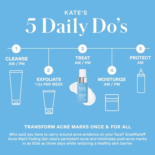 Kate Somerville EradiKate Acne Mark Fading Gel - Salicylic Acid Acne Treatment - Visibly Reduces Acne Scars, Clears Skin & Prevents Breakouts, 1 Fl Oz
