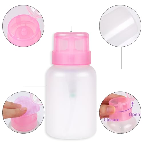 1080 Pieces of Cotton-Free Nail Cleaning Wipes, 1 Pull-Off Pump-Style Bottle, Suitable for Cleaning Nail Polish and Nail Glue, False Eyelash Extension Glue Cleaning Wipes (pink)
