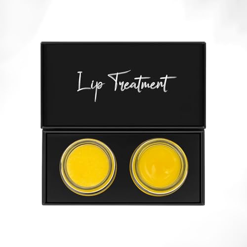 Mango Lip Mask & Scrub Duo ? Hydrating & Exfoliating Lip Care with Omega Fatty Acids, Organic Oils & Organic Shea Butter ? Soft, Smooth, Plump Lips ? Vegan & Paraben-Free, No Nasties