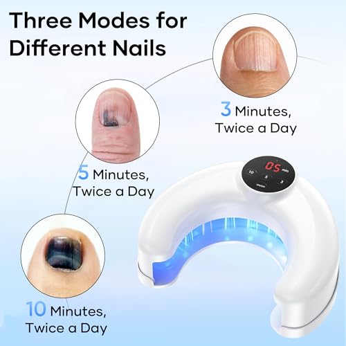 Home Toenail Repair Treatment for Multiple Toenails & Fingernails, Three Modes 3/5/10 Minutes, Rechargeable