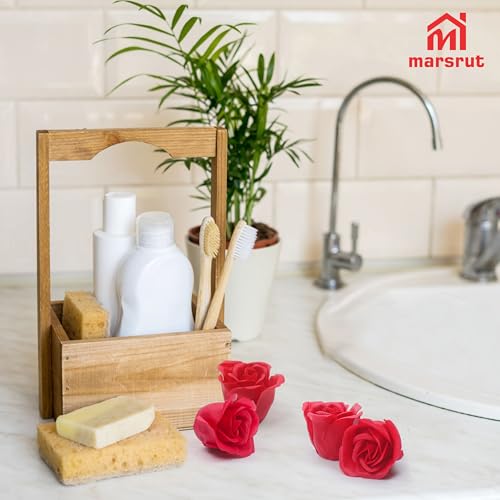 Marsrut 81Pcs Bath Soap Rose Flower, Scented Soap Rose Petals Body Soap for Valentine's Day, Wedding, Anniversary, Birthday, for Her Red