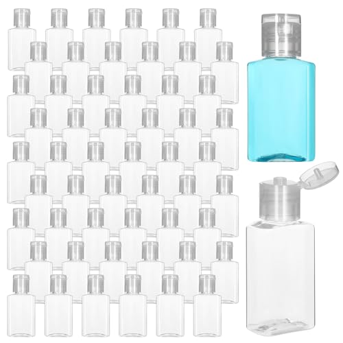 100pcs 1 oz Travel Bottles Mini Travel Bottles Hand Bottle Clear Bottle with Flip Caps Small Dispenser Containers Portable Empty Refillable Containers for Shower Gel Face Creams Body Lotion