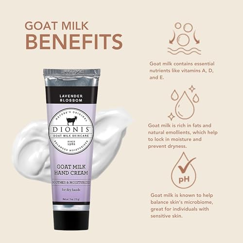 Dionis Goat Milk Hand Cream Lavender Blossom 1 oz (Pack of 4)
