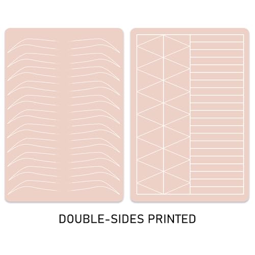 5PCS Double Sides Silicone Practice Skin Permanent Makeup Tattoo Microblading Microshading Practice Fake Skins for Tattooing Brows Ombre Eyebrows Tattoos