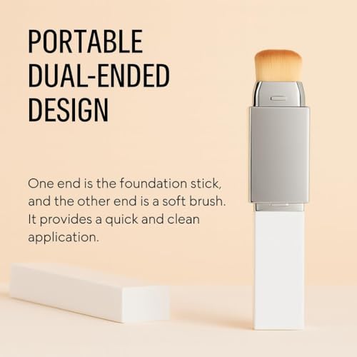 Blanc Cover Cream Stick ? Korean Color Changing Foundation Stick with Volufiline & Collagen ? Concealer Foundation Sticks for Dewy Skin? Makeup Foundations Sticks with Detachable Brushes (Natural)