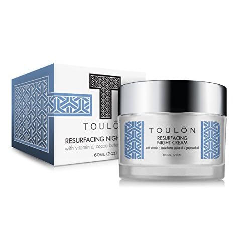 TOULON Night Face Cream For Women - Best Natural Face Moisturizer for Dry Skin with Vitamin C, Cocoa Butter & Grapeseed Oil to Build Collagen, Reduce Fine Lines & Firm Neck and Decollete
