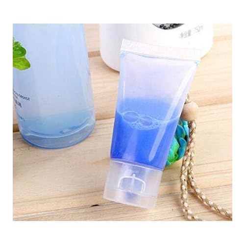 24Pcs 30ml (1oz) Empty Translucent Plastic Cosmetic Lotion Tubes Bottles Shampoo Facial Cleaning Bottles Makeup Sample Soft Container Tube Bottle Vial Jar Pot Case with Flip Lid (Pack of 2)