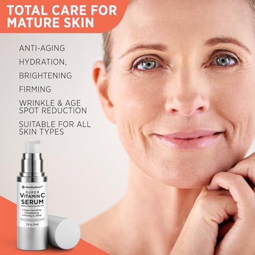 Advanced Nourish & Restore Duo for Mature Skin ? Super Vitamin C Face Serum + Whipped Beef Tallow Honey Balm ? Hydrate, Brighten & Lift for Women Over 60, Anti-Aging Natural Moisturizer Duo