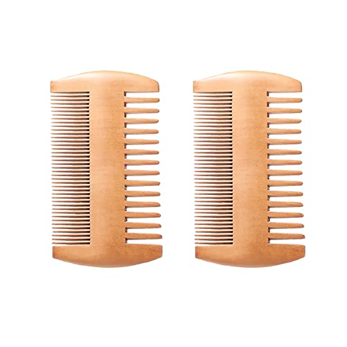 4 Pcs Wooden Beard Comb Double Sided Mustache Comb Beard Grooming Comb Fine Tooth Mustaches Comb Facial Hair Styling Comb for Men