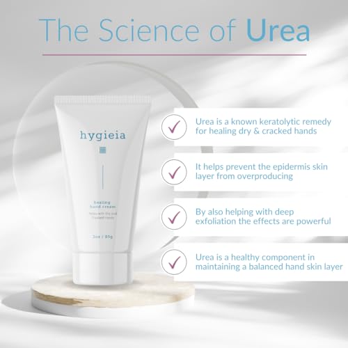 Hygieia + Crepey Hand Repair Cream ? Day & Night Care for Dry, Thin, Cracked Hands ? Shea Butter & Aloe ? Deeply Nourishing, Non-Greasy, Fast Absorbing Anti-Aging Cream, 3oz (3 Pack)