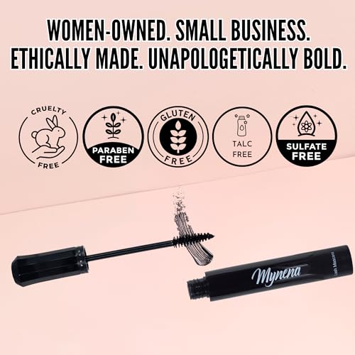 Mynena Coffee Brown Waterproof Lash Tubing Mascara | Smudge-Proof Flake-Free Long Lasting Lightweight Eyelash Extension Effect | Lengthening Defining Curling Buildable Formula Eye Makeup