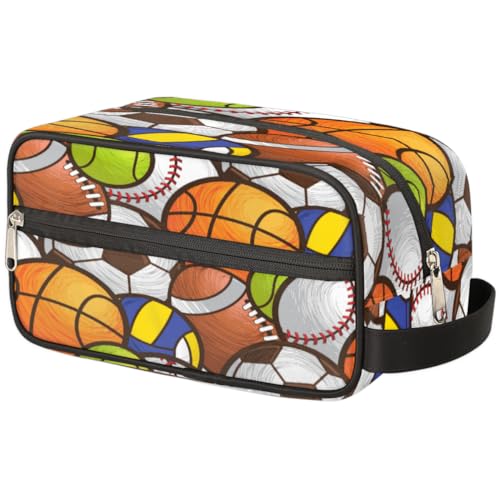 Sport Ball Travel Cosmetic Bag for Boy Men,Hanging Toiletry Bag,Waterproof Makeup Bag,Approved Hygiene Bag Shave Dopp Kit Organizer for Toiletries Shower Bathroom Carry-on Accessories Gifts