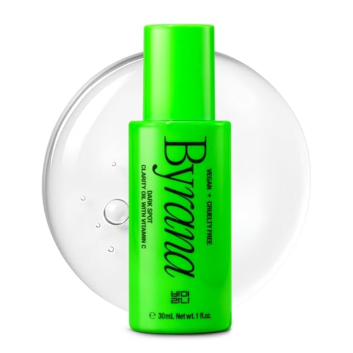Dark Spot Clarity Oil Serum with Vitamin C for Uneven Tone & Post-Acne Marks ? Korean Vegan Skincare with Ginseng Berry, Licorice Root, Arbutin & Tranexamic Acid by BYRANA ? 1 oz