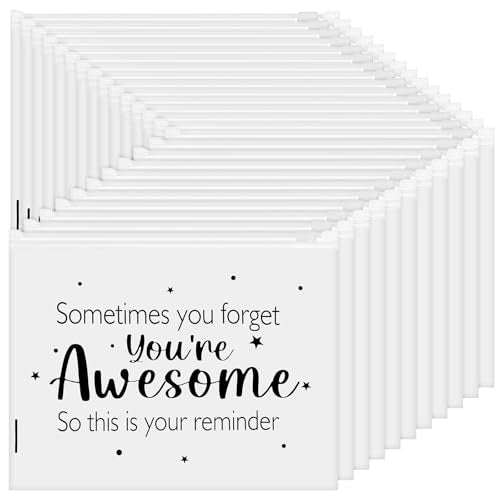 200 Pcs Inspirational Gifts for Women Bulk - EVA Cosmetic Makeup Bags with Zipper, You Are Awesome Travel Toiletry Pouch for Nurse, Teacher Appreciation & Birthday Christmas Gift (8 x 6 Inch)