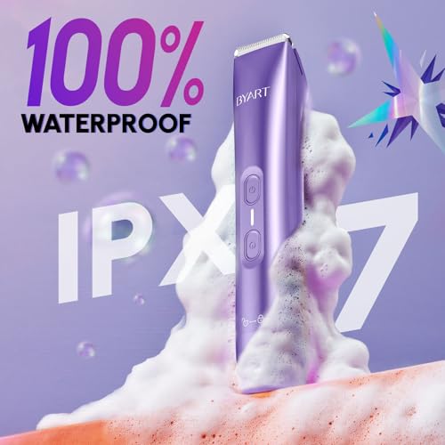 Bikini Trimmer for Women Dual Head ? IPX7 Waterproof & Painless Electric Razors for Pubic Hair, Face, Legs, Underarms ? Portable Cordless Shaver with Fast Charging, Self Care Gifts for Women