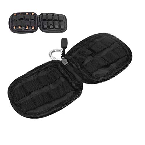 Pongnas Essential Oil Travel Carrying Case, Anti-drop Holds 16 Slots Portable Mini Travel Storage Bag With a Key Chain