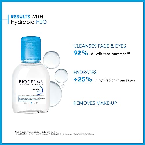 Bioderma - Hydrabio H2O Micellar Water - Face Cleanser and Makeup Remover - Micellar Cleansing Water for Dehydrated Sensitive Skin