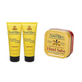 The Naked Bee Hand & Cuticle Healing Salve (1.5oz/Sunflower, Beeswax & Shea Butter) + Coconut & Honey Moisturizing Hand & Body Lotion, 6.7oz