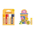 Burt's Bees Lip Balm Easter Basket Stuffers with Beeswax, Strawberry, Coconut, Pear & Vanilla Bean Flavors plus Cuticle Cream Gift Set, 6 Count