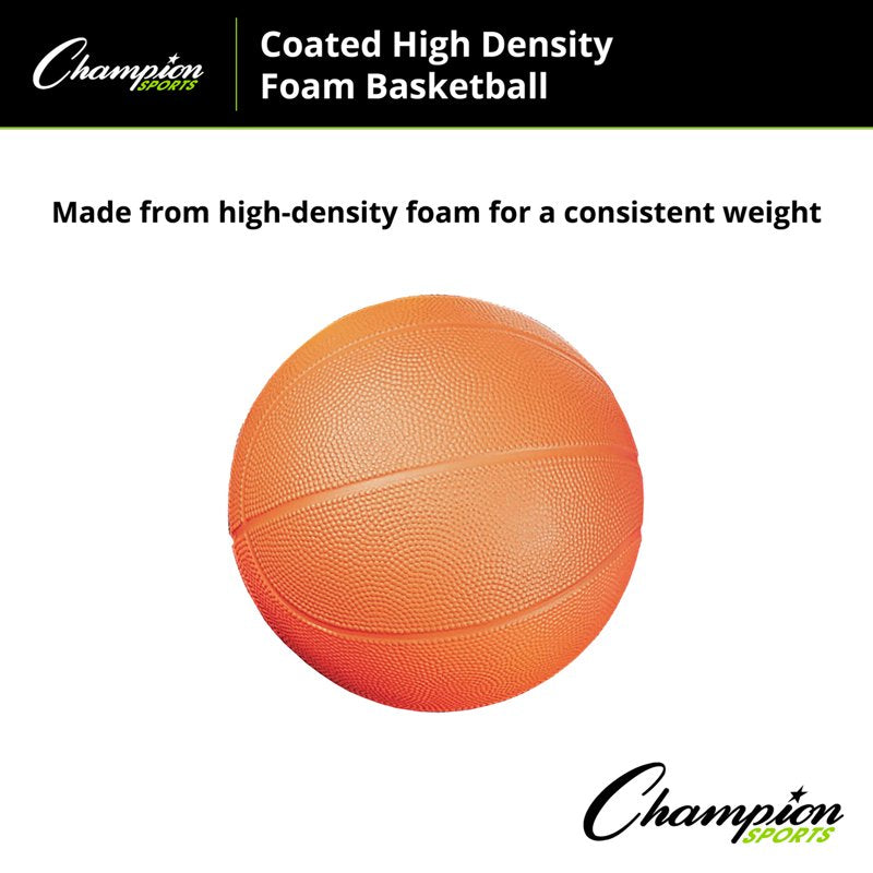 High Density Foam Basketball for Training and Play - Orange