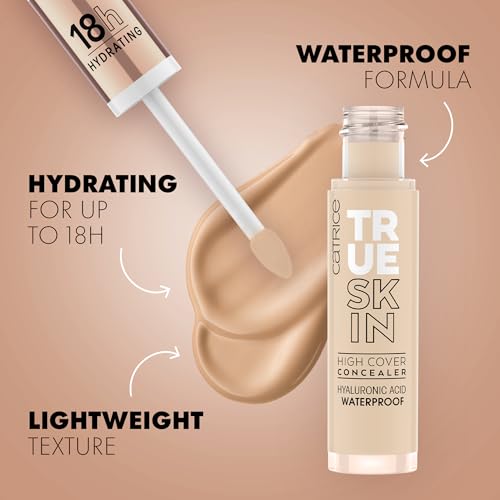 Catrice | True Skin High Cover Concealer (002 | Neutral Ivory) | Waterproof & Lightweight for Soft Matte Look | With Hyaluronic Acid & Lasts Up to 18 Hours | Vegan, Cruelty Free