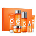 Vitamin C Brightening Skincare Set - 6-Piece Routine with Toner, Emulsion, Serum, Cream, Cleanser & Eye Cream - Helps Improve Dullness & Dark Spots, Radiant Glow - All Skin Types