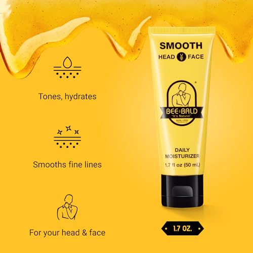 Bee Bald 3-Pack with SMOOTH Daily Moisturizer, HEAL Post-Shave Healing Balm, and SHAVE Premium Shaving Cream