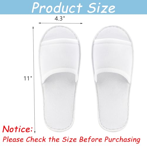 Frcctre 15-20 Pairs Disposable Slippers, Non-Slip Disposable Women Spa Slippers Portable Indoor Slipper for Guests Hotel Home Travel Wedding Salon, Individually Wrapped
