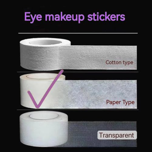 Makeup Tape, Beginner Facial Practice Makeup Tape, Eye Shadow Eyeliner Styling Tape, Eyelash Growth, Eyelash Extension Strap, Makeup Artist Essentials Makeup Tape, 66 Feet Length*2 Circles